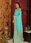 Turquoise Rang Roop Vol 2 Silk Designer Festival and wedding Wear Sarees Rich Look Collections 4118